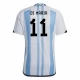 Ángel Di María #11 Nogometni Dresovi Argentina Svjetsko Prvenstvo 2022 Domaći Dres Muški