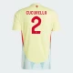 Cucurella #2 Nogometni Dresovi Španjolska UEFA Euro 2024 Gostujući Dres Muški