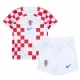 Dječji Nogometni Dresovi Hrvatska Svjetsko Prvenstvo 2022 Domaći Dres (+ kratke hlače)