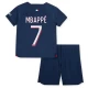 Dječji Nogometni Dresovi Paris Saint-Germain PSG Kylian Mbappé #7 2023-24 Domaći Dres (+ kratke hlače)