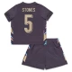 Dječji Stones #5 Nogometni Dresovi Engleska UEFA Euro 2024 Gostujući Dres (+ kratke hlače)