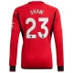 Nogometni Dresovi Manchester United Shaw #23 2023-24 Domaći Dres Muški Dugi Rukav